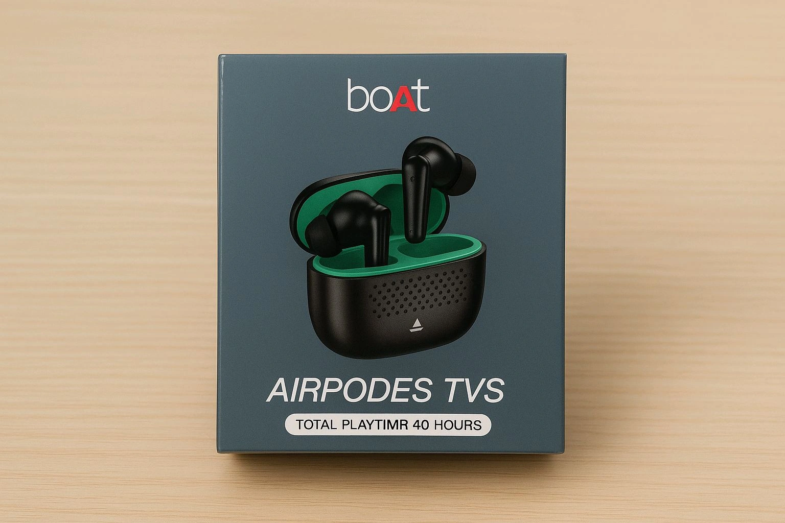 Boat New Airpodes TVS Light Weight Earbuds (Lamination Pack, Type C Port)