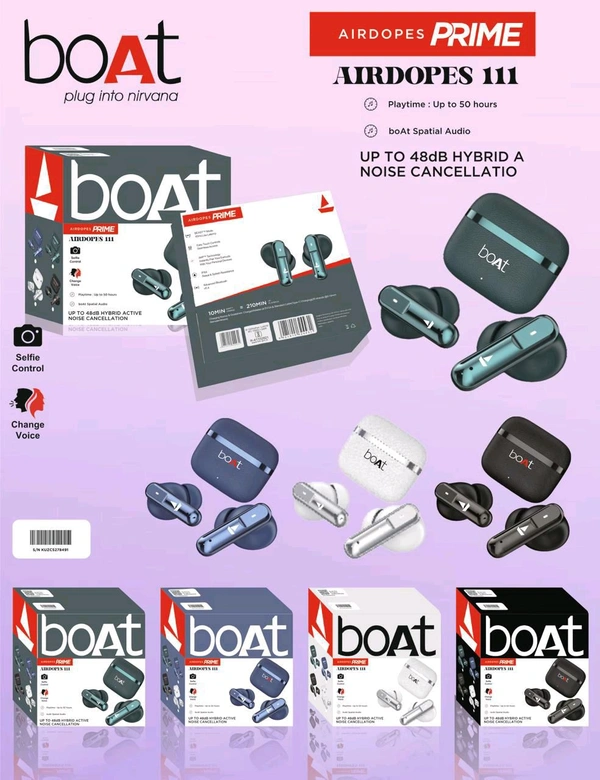 New Boat B-111 Prime Series Heavy Premium Quality Earbuds 