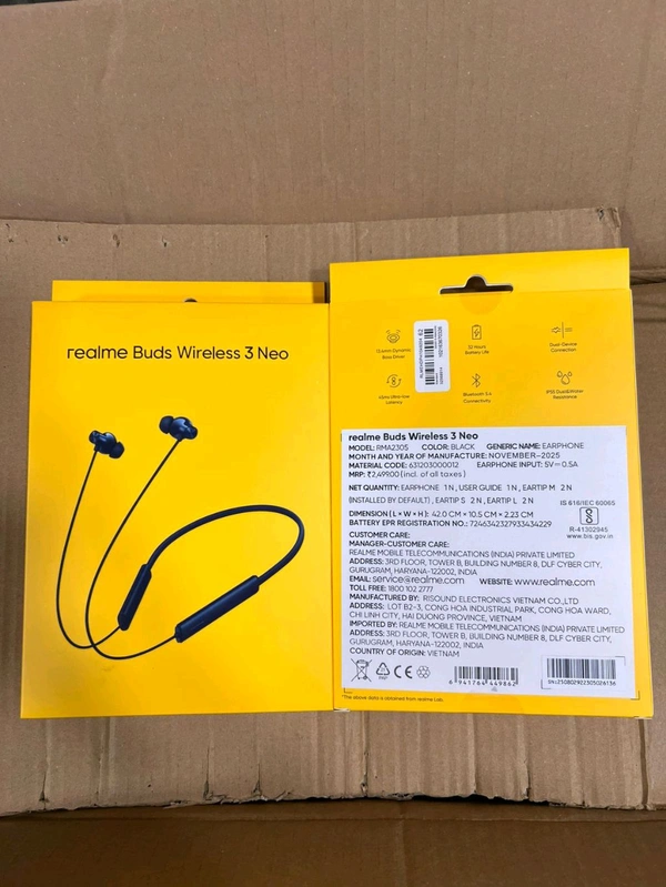 New Realme R-3 Neo π―% Care Og Magnetic π§² on Off Extra Bass Sound Nackband