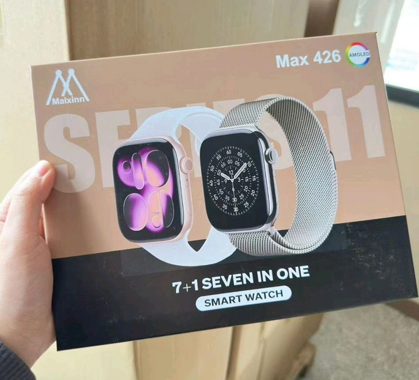 New Max-426 7in1Smart Watch (Premium Quality , Wireless Charger , 7 Different Colour Starp)