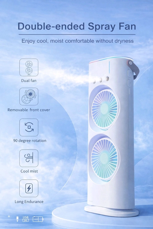 New Double-ended Spray Fan ( Dual Fan , 90° Degree Rotation)