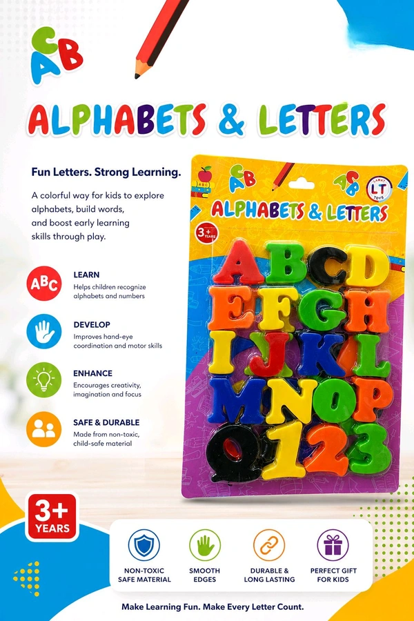 (ABCD) First Classroom set  letters and numbers designed for children 