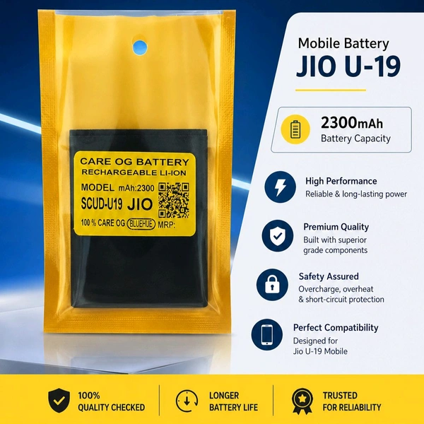 New U-19 Jio Phone battery (2300Mah , Rechargeable , 6 Months Warranty)