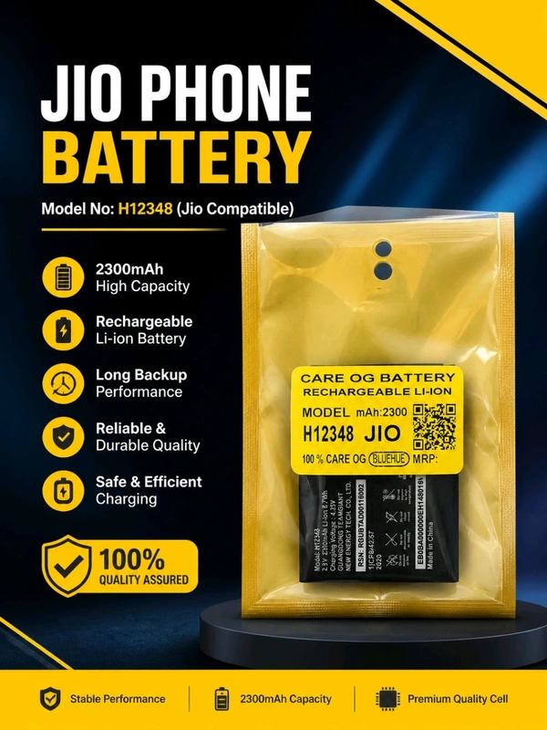 New Jio H12348 Mobile Phone Battery (2300Mah Capacity , 6 Month Warranty)