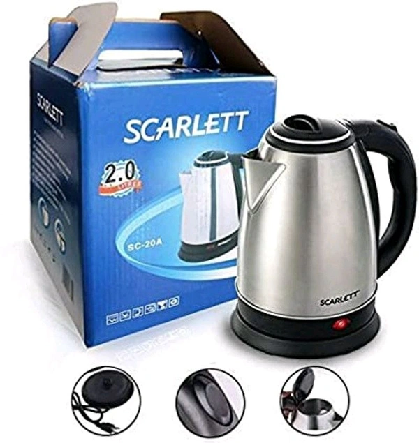 New Electric ⚡ Kettle ( 2Litre Storage , Direct Plug 🔌 , Stainless Steel Heavy Quality 