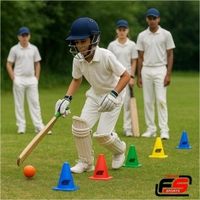 Team FS Sports Marker Cones for Training – 9 Inch | Pack of 10 | Durable Plastic Cones for Football, Cricket, Fitness & Agility Drills
 - 9 Inch