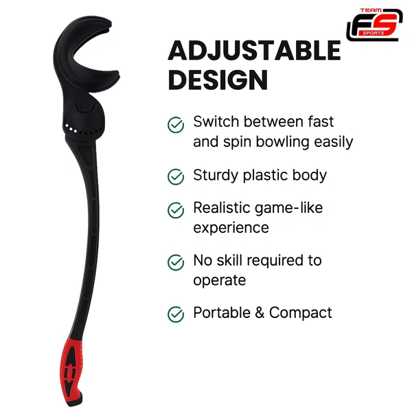 Team FS Sports Side Arm Ball Thrower – Cricket Training Aid for Fast Bowling Practice | Lightweight & Durable

