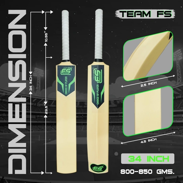 Team FS Sports Cricket Bat Set | Lightweight Plastic Bat for Kids, Beginners & Gully Cricket | Durable Practice Bat for Outdoor & Indoor Play