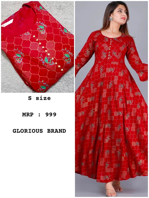 VDT Red Long Grand Gown 157 - Guardsman Red, 1, S