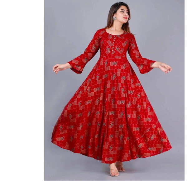 VDT Red Long Grand Gown 157 - Guardsman Red, 1, S