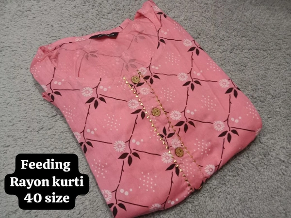 Villows Feeding Kurta mother's Special Peach - 40