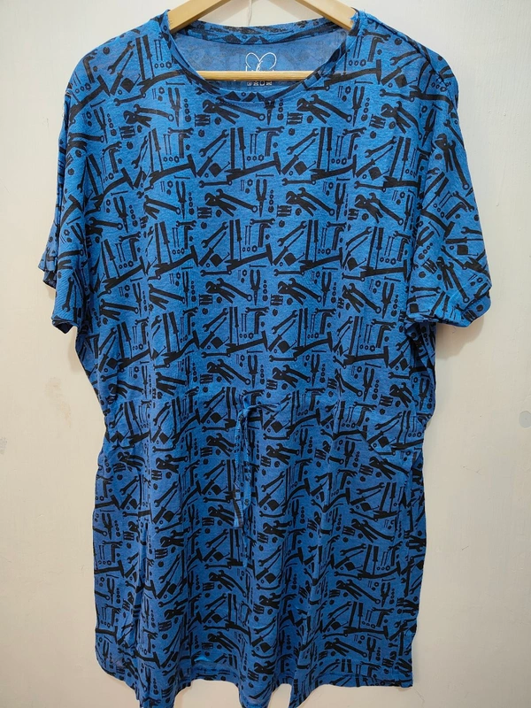 Villows Zaraa Kaftaan Black Printed - Blue, Free Size