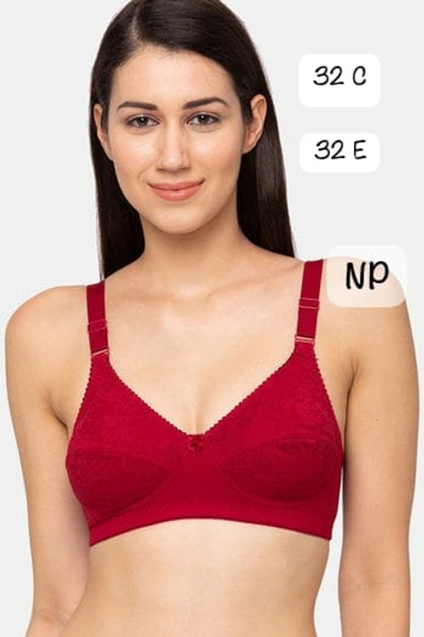 Zivame Non-Padded Netted Bra ZV10503 - 32C, Maroon