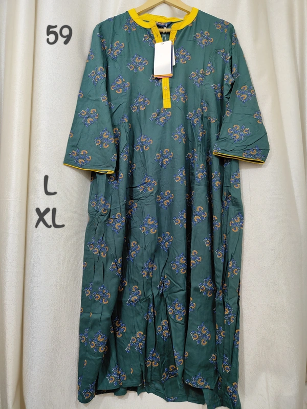 Dhuni Umbrella Floral Printed Kurthi 169 - 1, XL
