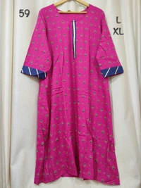 Dhuni Umbrella Floral Printed Kurthi Pink 176 - 1, L