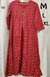 Dhuni Side Slit Long Kurthi 186 - 1, XL