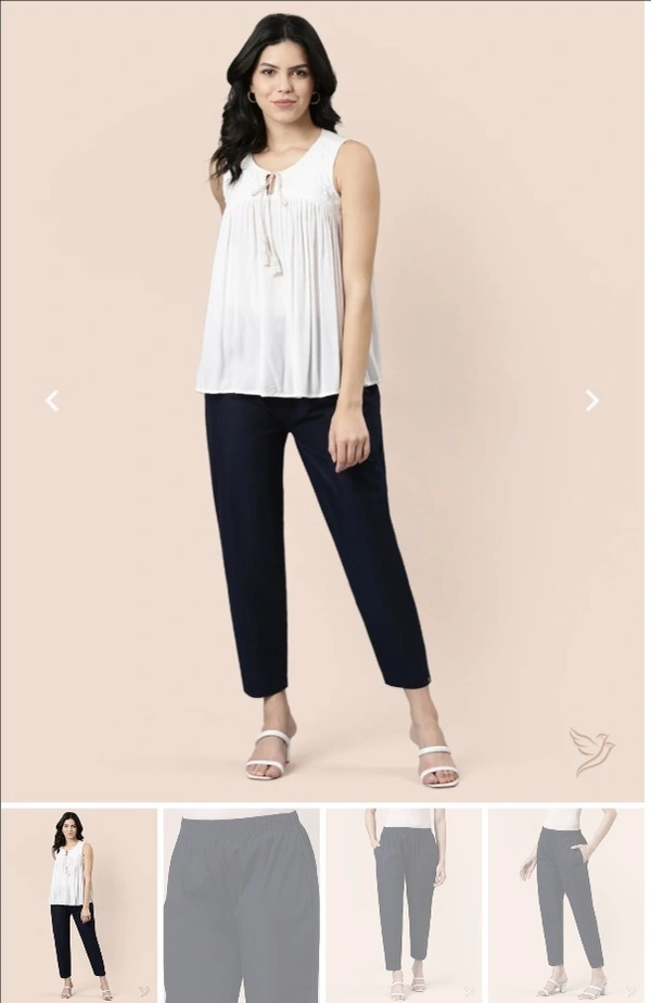 Twin Birds Women Kurti Pant 327 - Cloud Burst, 1, XS/S