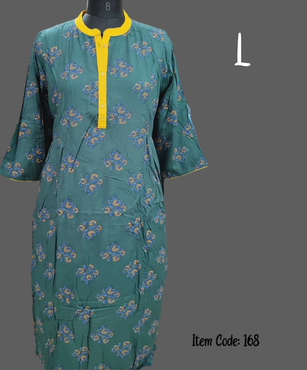 Dhuni Umbrella Floral Printed Kurthi 168 - 1, L