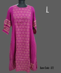 Dhuni Foil Printed Flared Kurta 172 - 1, L