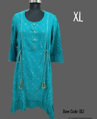 Dhuni Flared Long Foil Printed Kurta 182 - 1, XL