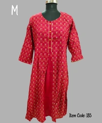 Dhuni Side Slit Long Kurthi 185 - 1, M