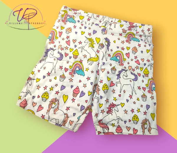 Spotted Zebra Unicorn Printed Shorts - white, 11yr - 12yr