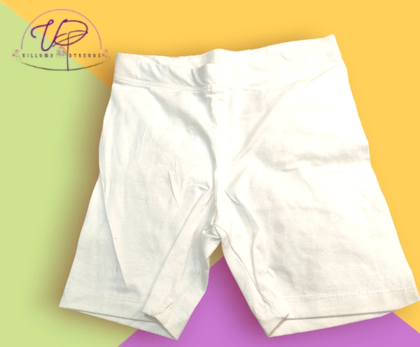 Spotted Zebra Kids Plain Waits Elastic Shorts - White, 8yr