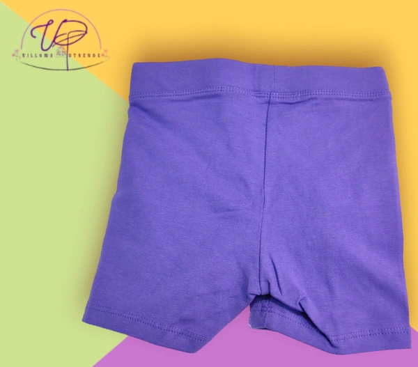 Plain Purple Comfort Kids Shorts - Electric Violet, 2yr