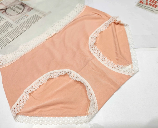 VDT Printed Pack of 1 ladies Panty - Orange, FS