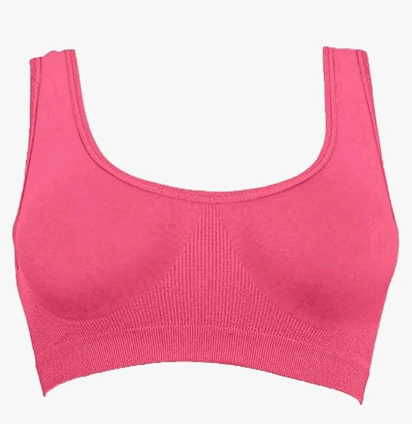 Sports Air Bra One Size Non Padded | Cotton lycra 485 - Grey, One Size