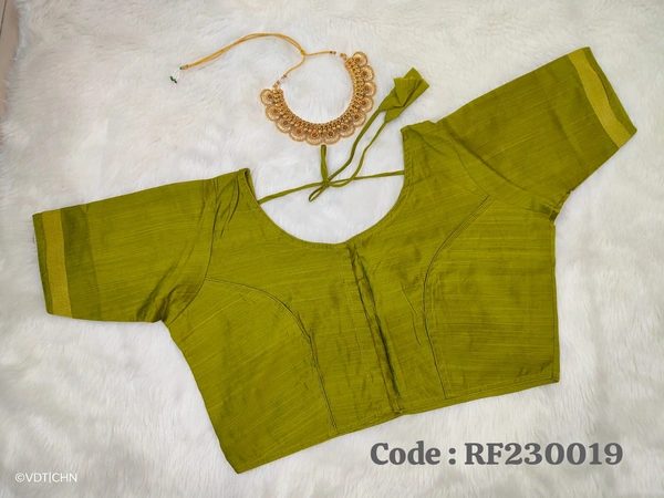 Ruthvi Ethnics Ajarkh Readymade Blouse RE230019 - FS, Green