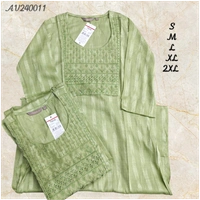 Avaasa Kurthis AV240011 - Peach Green, L