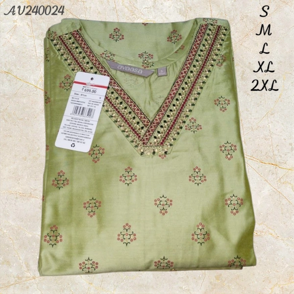 Avaasa Kurthis AV240024 - Green, M