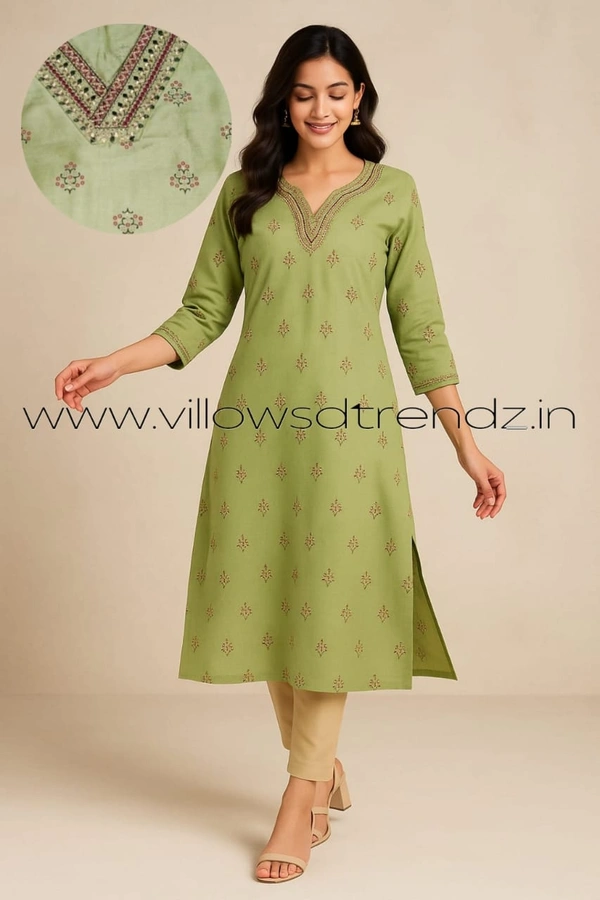 Avaasa Kurthis AV240024 - Green, M