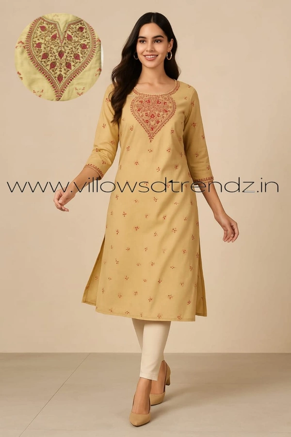 Avaasa Kurthis AV240026 - Golden, S