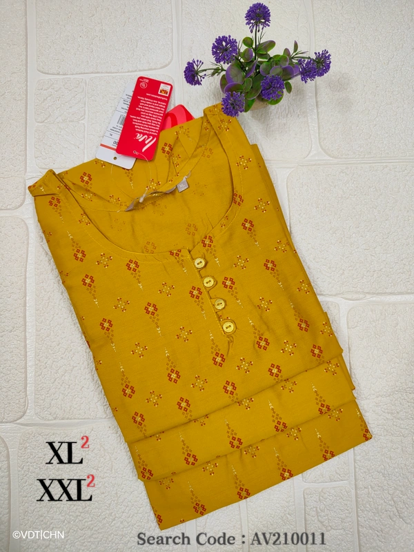 Avaasa Kurtis AV210011 - Yeallow, 2XL