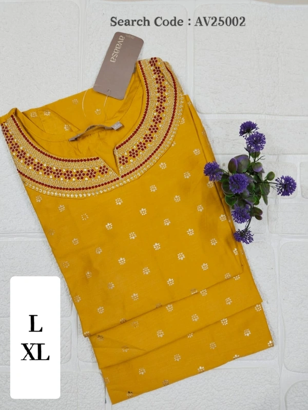 Avaasa Kurtis AV25002 - Yeallow, XL
