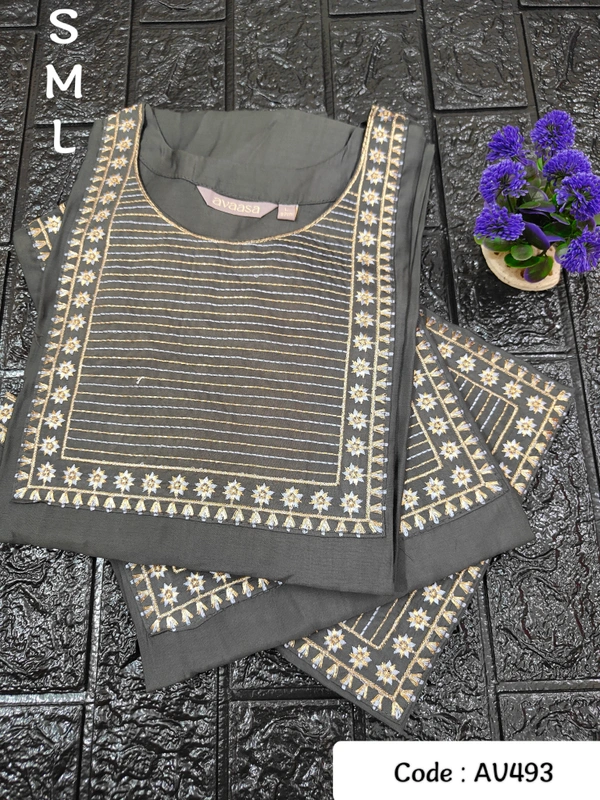 Avaasa Kurtis AV493 - Dark Grey, L