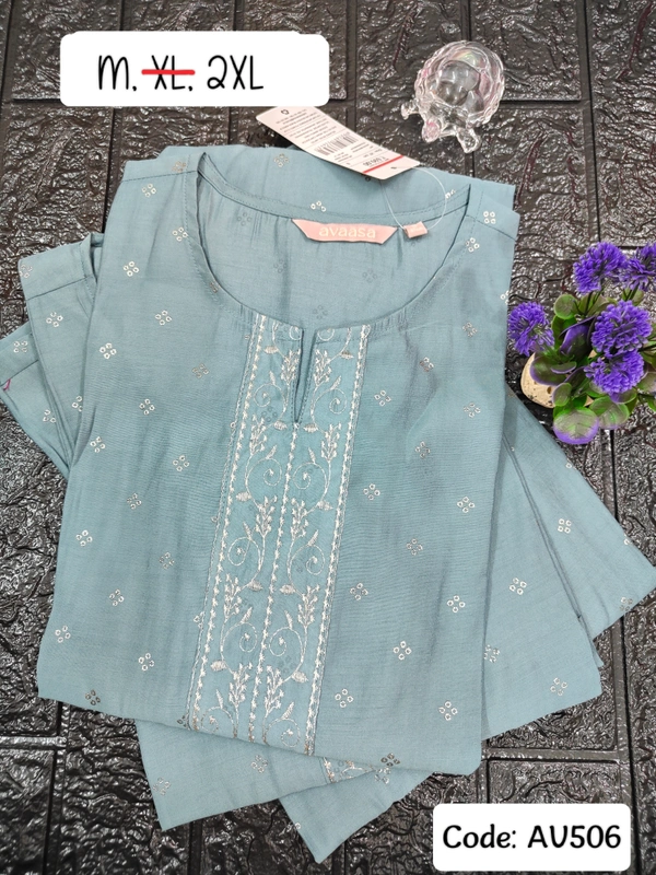 Avaasa Kurtis AV506 - Sky Blue, M