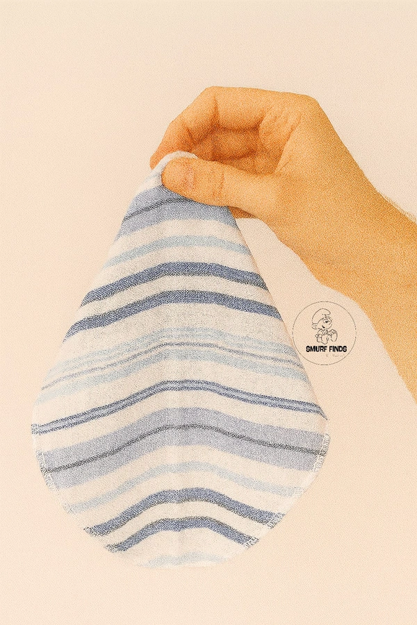 Smurf Finds Baby Muslin Burp Cloth| wipe cloth|kerchief | SMKF2901 - 17 cm x 20 cm size, Assorted