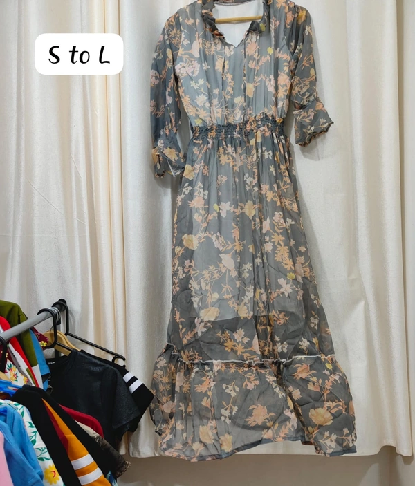 VDT Black Floral Collared Neck - Black, S to L