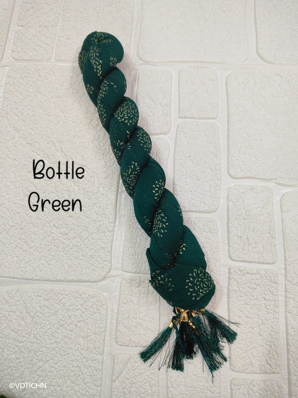 VDT Chakri Foil Printed Georgette Duppata FD1430 - FS, Bottle Green