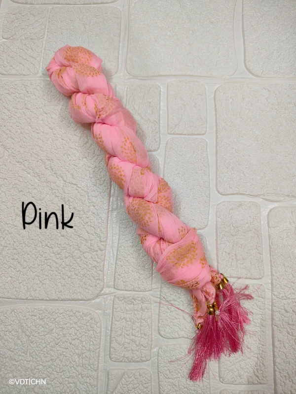 VDT Chakri Foil Printed Georgette Duppata FD1430 - FS, Pink