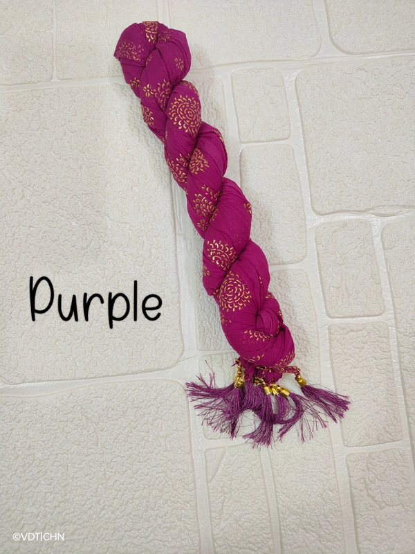 VDT Chakri Foil Printed Georgette Duppata FD1430 - FS, Purple