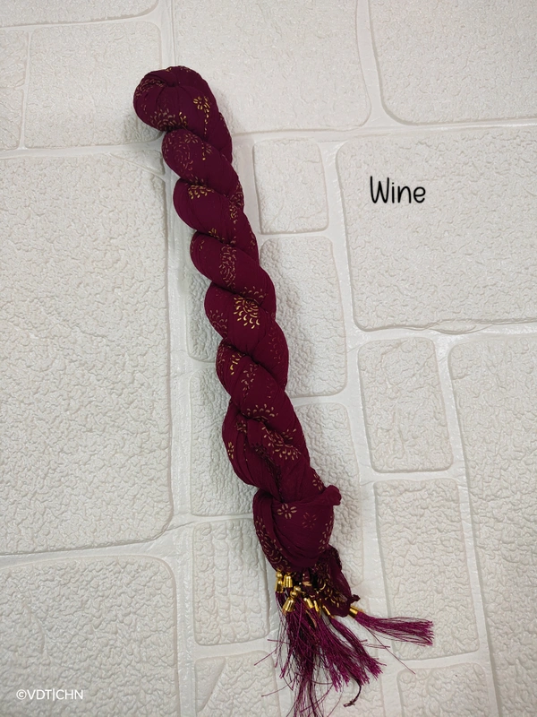 VDT Chakri Foil Printed Georgette Duppata FD1430 - FS, Wine