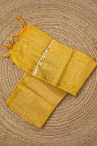 Minmini Chanderi Silk Duppata| Yellow | CSD80010 - Yellow, FS
