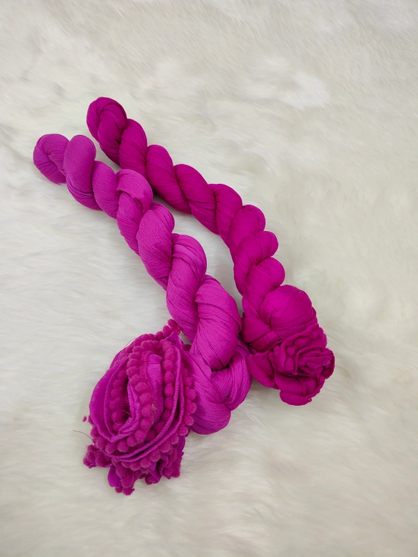 VDT Chiffon Nazim Georgette Duppata GS1370 (Pack of 1 pc) - Rani Pink, FS