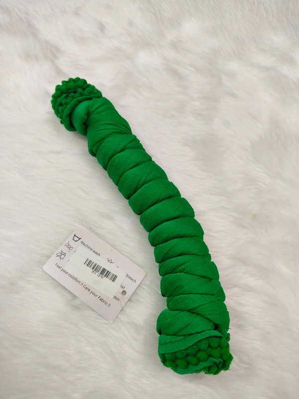 VDT Chiffon Nazim Georgette Duppata GS1370 (Pack of 1 pc) - Dark Green, FS