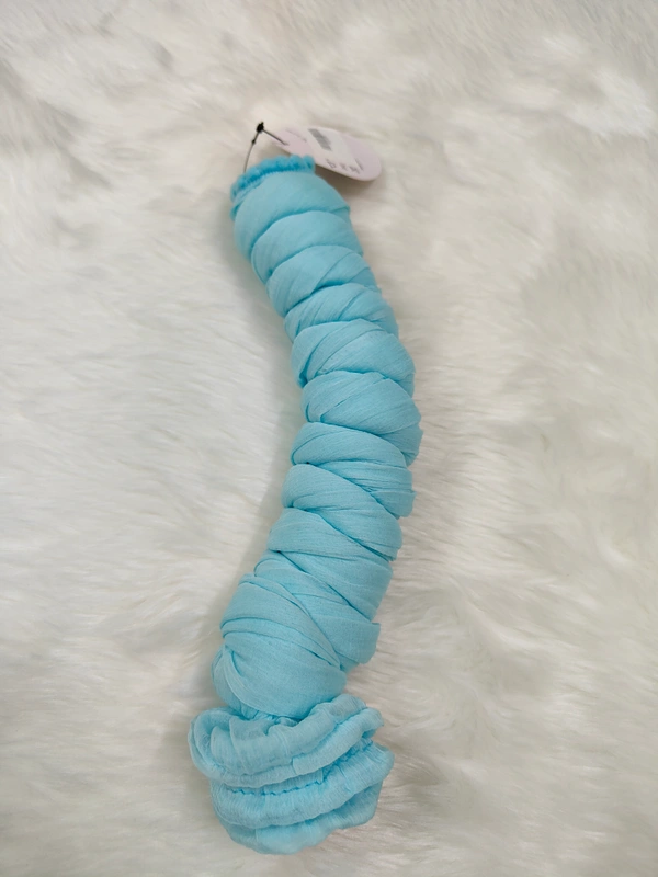 VDT Chiffon Nazim Georgette Duppata GS1370 (Pack of 1 pc) - Sky Blue, FS