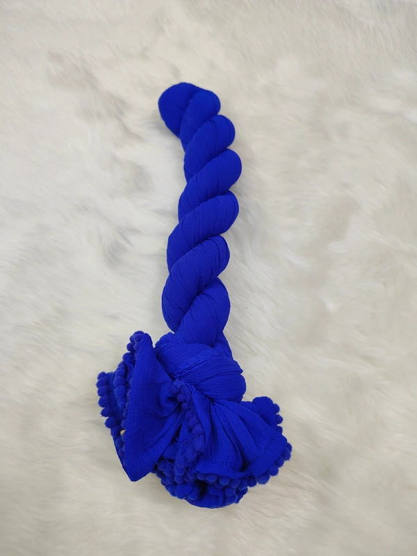 VDT Chiffon Nazim Georgette Duppata GS1370 (Pack of 1 pc) - Pepsi Blue, FS